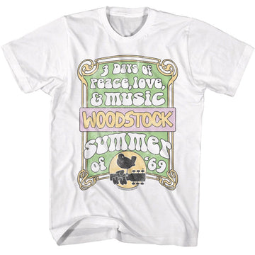 WOODSTOCK SUMMER OF 69 S T-Shirt in White