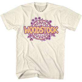 WOODSTOCK FILLED FLORAL S T-Shirt in Natural