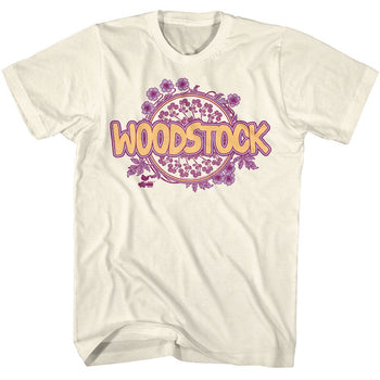 WOODSTOCK FILLED FLORAL S T-Shirt in Natural