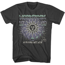 WOODSTOCK SUN AND MOON PHASES S T-Shirt in Smoke