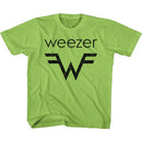 WEEZER AND W LOGO TODDLER 2T T-Shirt in KEY LIME