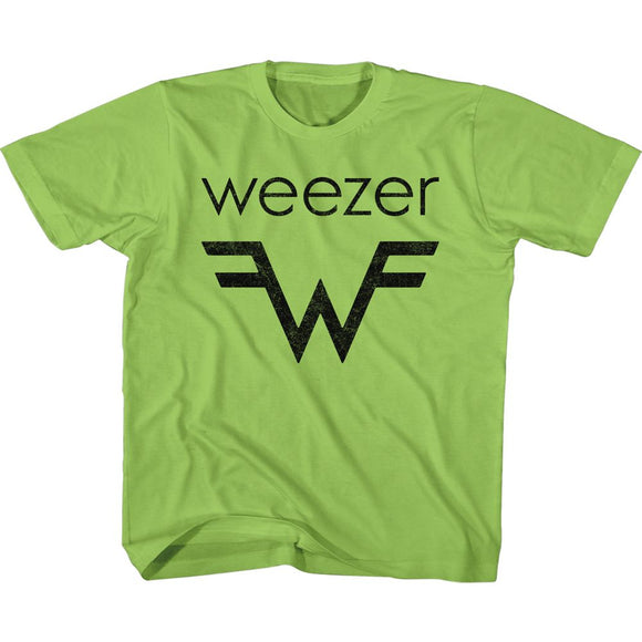 WEEZER AND W LOGO TODDLER 2T T-Shirt in KEY LIME