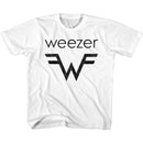 WEEZER AND W LOGO YOUTH XS 5 6 T-Shirt in White