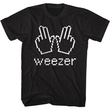 WEEZER CURSOR W AND LOGO S T-Shirt in Black