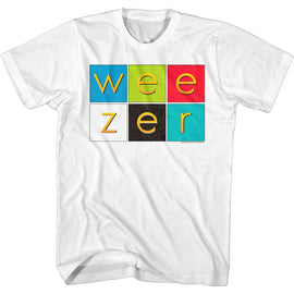 WEEZER ALBUM COLOR SQUARES S T-Shirt in White