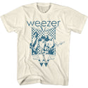 Weezer Blue Checkered Box Adult T-Shirts