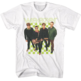 WEEZER 2001 LINEUP S T-Shirt in White