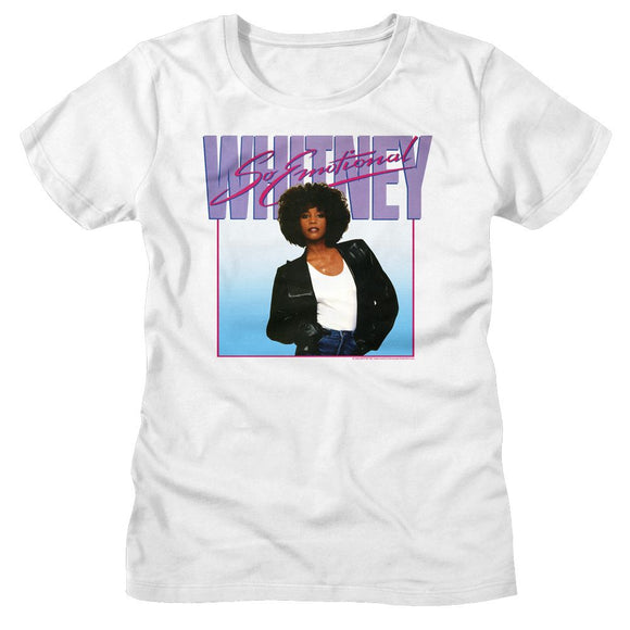 WHITNEY HOUSTON SO EMOTIONAL LADIES S T-Shirt in White