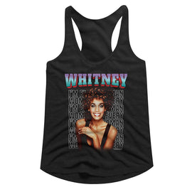 WHITNEY HOUSTON WHITNEY WHITNEY EVERY WOMAN STACKED LADIES T-Shirt in Black