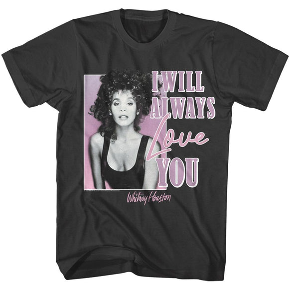 WHITNEY HOUSTON WHITNEY I WILL ALWAYS LOVE YOU S T-Shirt in Smoke