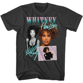 WHITNEY HOUSTON WHITNEY COLLAGE S T-Shirt in Smoke