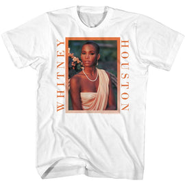 WHITNEY HOUSTON WHITNEY PEACHY BORDER S T-Shirt in White