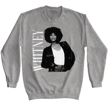 WHITNEY HOUSTON ATTITUDE GRAPHITE HEATHER L/S S T-Shirt in Graphite Heather