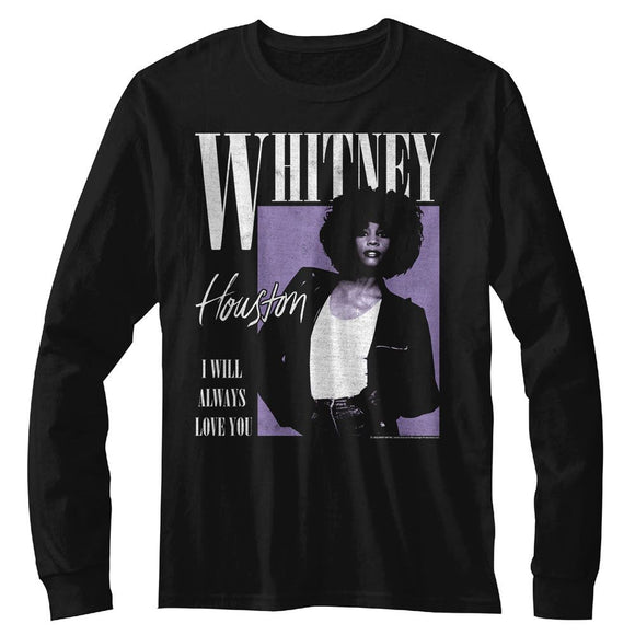 WHITNEY HOUSTON ALWAYS LOVE YOU L/S S T-Shirt in Black