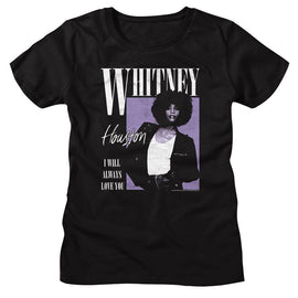 WHITNEY HOUSTON ALWAYS LOVE YOU LADIES S T-Shirt in Black