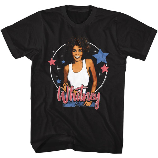 Whitney Houston Whitney Stars Adult T-Shirts