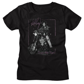 WHITNEY HOUSTON MOTORCYCLE LADIES S T-Shirt in Black