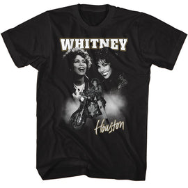 WHITNEY HOUSTON WHITNEY MOTORCYCLE COLLAGE S T-Shirt in Black