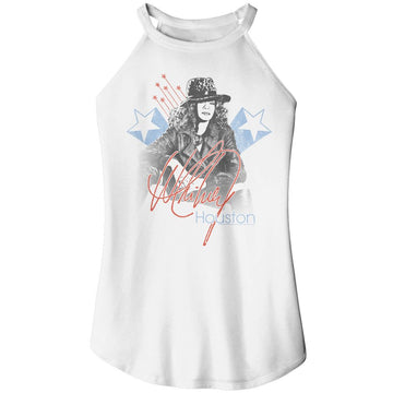 WHITNEY HOUSTON WHITNEY WHITNEY AMERICANA LADIES SLEEVELESS T-Shirt in White