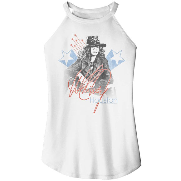 WHITNEY HOUSTON WHITNEY WHITNEY AMERICANA LADIES SLEEVELESS T-Shirt in White
