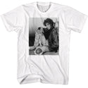 Whitney Houston Whitney Houston Bw Brick Wall Sit Adult T-Shirts