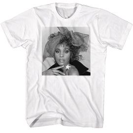 WHITNEY HOUSTON WHITNEY BW BOW S T-Shirt in White