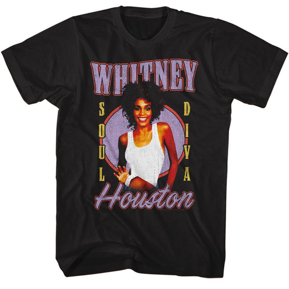WHITNEY HOUSTON WHITNEY SOUL DIVA S T-Shirt in Black