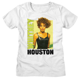 WHITNEY HOUSTON WITH GLOVES BOX LADIES S T-Shirt in White