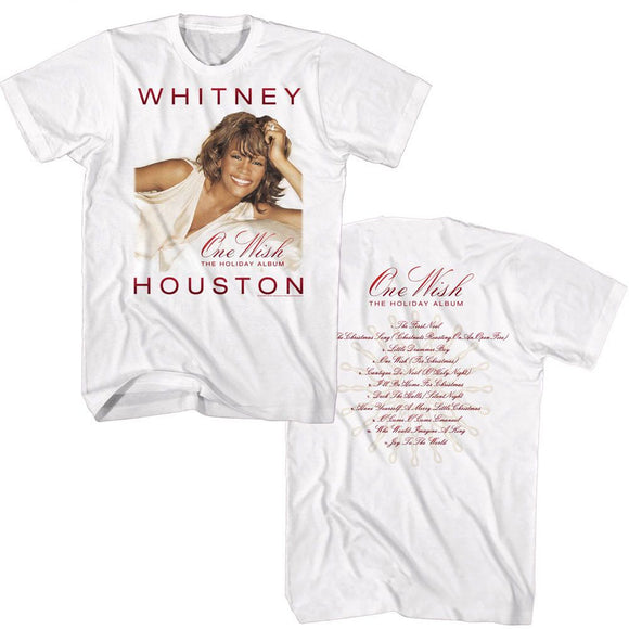 WHITNEY HOUSTON WHITNEY ONE WISH HOLIDAY ***F&B*** S T-Shirt in White