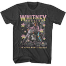 WHITNEY HOUSTON MOTORCYCLE STARS S T-Shirt in Smoke