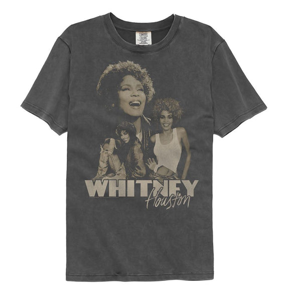 WHITNEY HOUSTON THREE IMAGES COMFORT COLOR S T-Shirt in Pepper