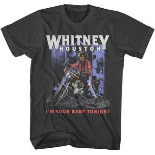 Whitney Houston Whitney Houston Americana Motorcycle Adult T-Shirts