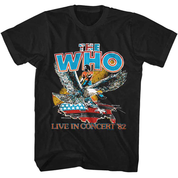 THE WHO LIVE IN 82 S T-Shirt in Black