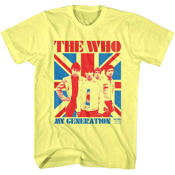 THE WHO MY GENERATION UJ S T-Shirt in Yellow Heather