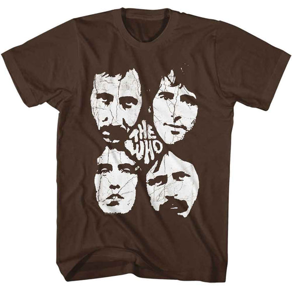 THE WHO FACES S T-Shirt in DARK Chocolate