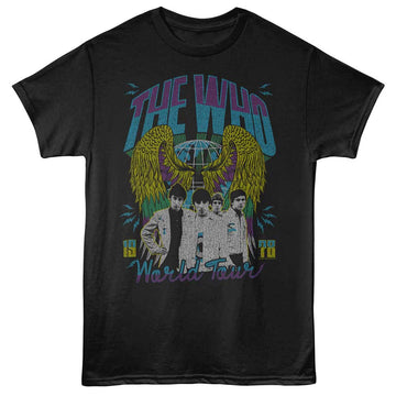 The Who World Tour Wings Black Adult T-Shirt