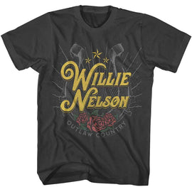 WILLIE NELSON HORSESHOE S T-Shirt in Smoke