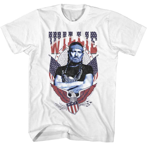 WILLIE NELSON AMERICANA EAGLE S T-Shirt in White