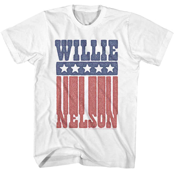 WILLIE NELSON FLAG NAME S T-Shirt in White