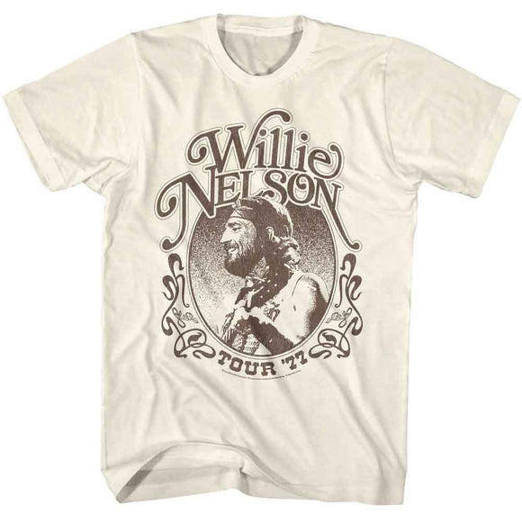 WILLIE NELSON TOUR 1977 S T-Shirt in Natural