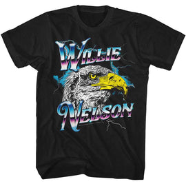 WILLIE NELSON EAGLE CHROME VINTAGE S T-Shirt in Black