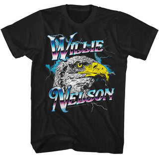 Willie Nelson Eagle Chrome Vintage Adult T-Shirts