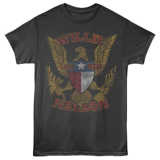 Willie Nelson Luck Texas Eagle Adult T-Shirts