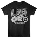 WILLIE NELSON MOTORCYCLE MIDNIGHT RIDER S T-Shirt in Black