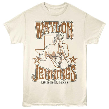 WAYLON JENNINGS HORSE TEXAS S T-Shirt in Natural