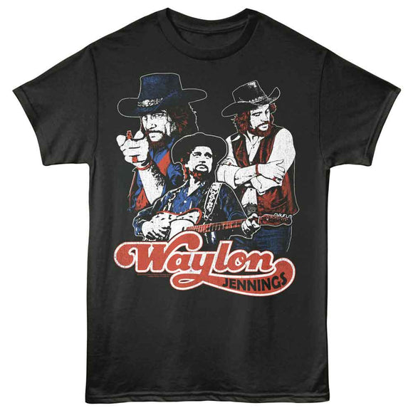 WAYLON JENNINGS COLLAGE S T-Shirt in Smoke