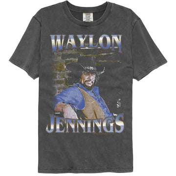 WAYLON JENNINGS FADED BRICKS COMFORT COLOR S T-Shirt in Pepper