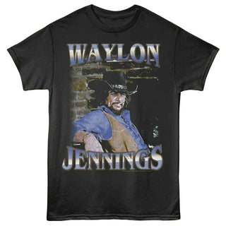 Waylon Jennings Waylon Jennings Faded Brick Adult T-Shirts