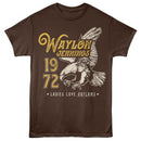 WAYLON JENNINGS 1972 EAGLE S T-Shirt in DARK Chocolate