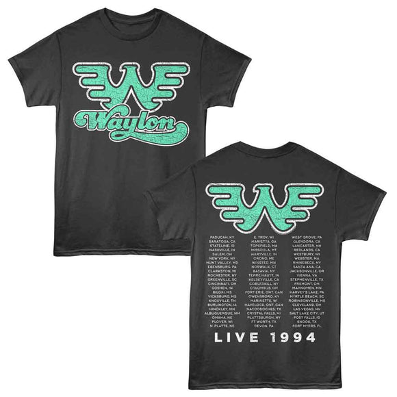 WAYLON JENNINGS LIVE 1994 ***F&B*** S T-Shirt in Smoke